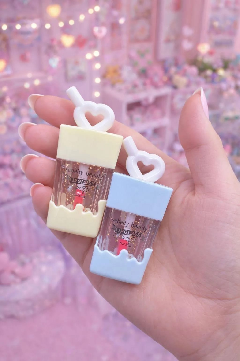 Sebeity Beauty Milkshake Lip Gloss | Heart Applicator | 5ml — Set of 3